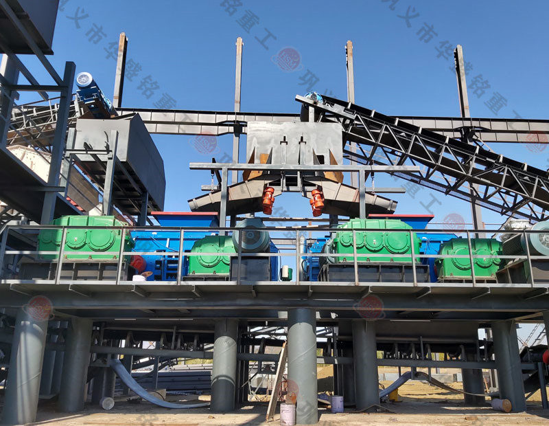 廣東對輥破碎機制砂生產線現(xiàn)場